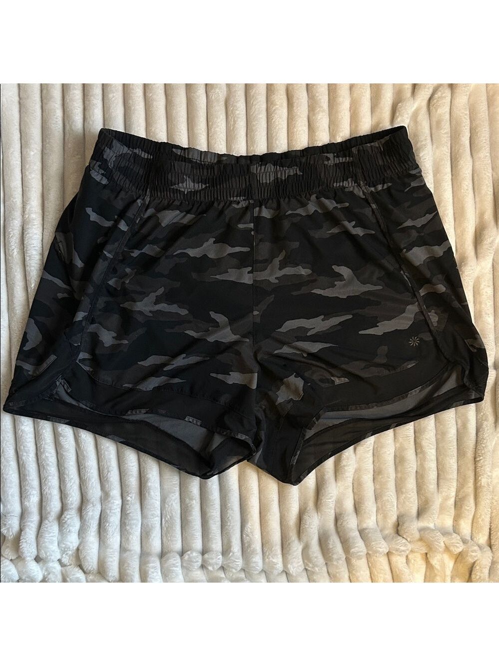 Athleta Printed Mesh Racer Run Short 4’’ size 1X